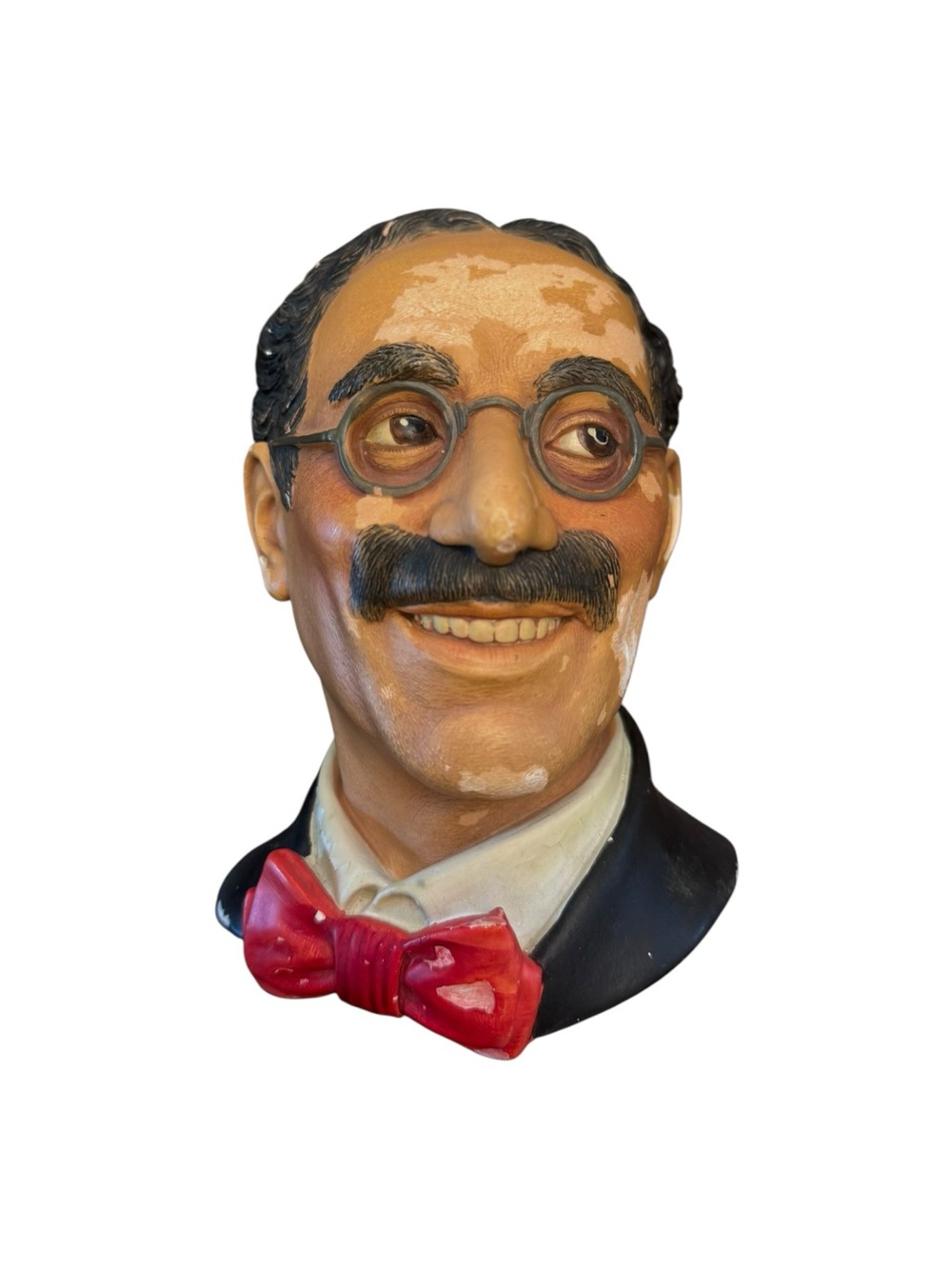 Groucho Marx Legend Products Hand Crafted Chalkware Bust 6" Vintage 1984 England